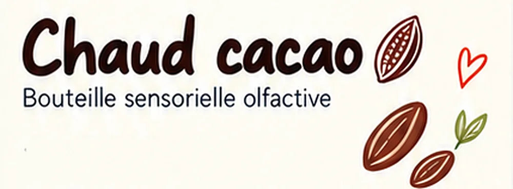 Chaud cacao, bouteille sensorielle olfactive