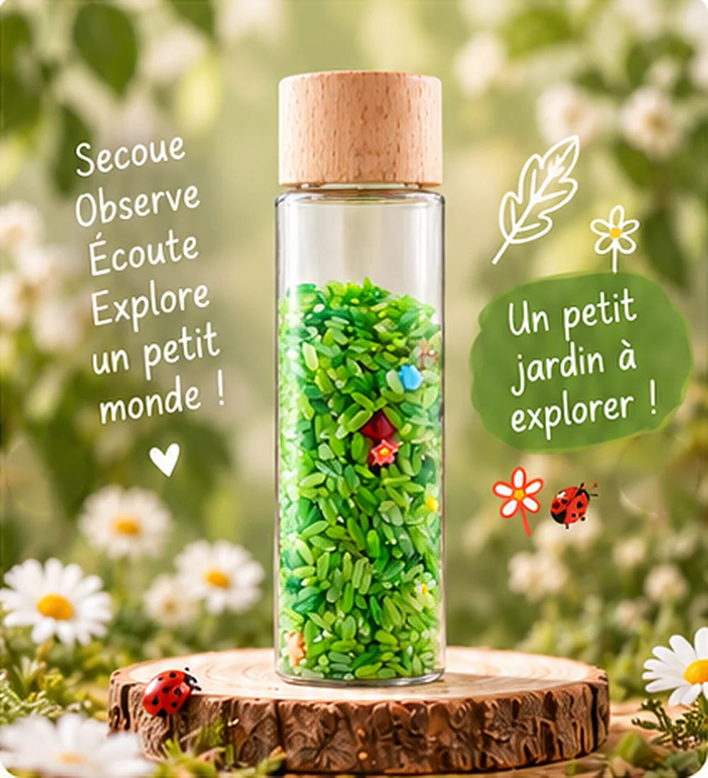 Jardin enchanté, bouteille sensorielle sonore.
