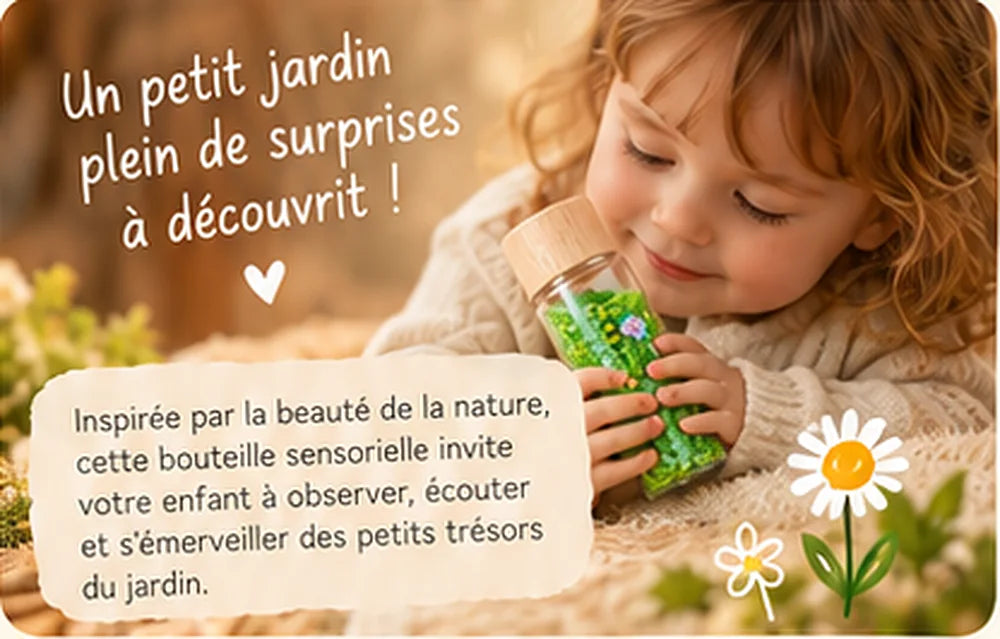 Un enfant découvre Jardin enchanté.