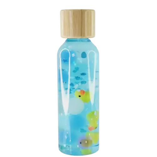 🦆 Bouteille sensorielle "Bleu canard"