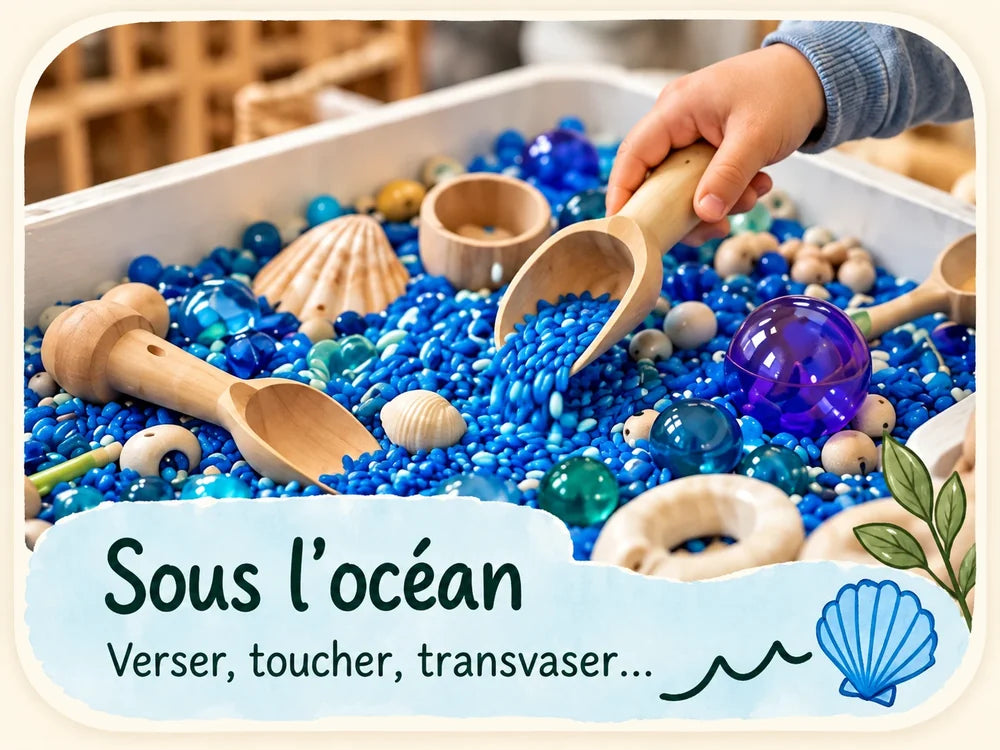 Sous l'océan : verser, toucher, transvaser