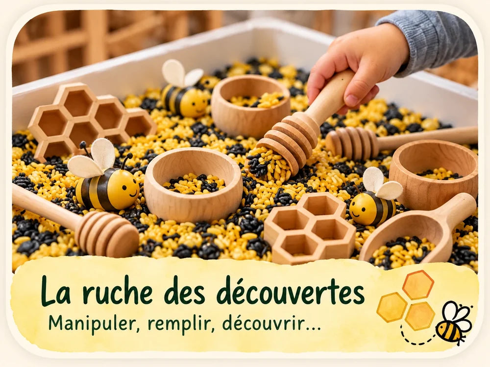 La ruche des découvertes : manipuler, remplir, découvrir