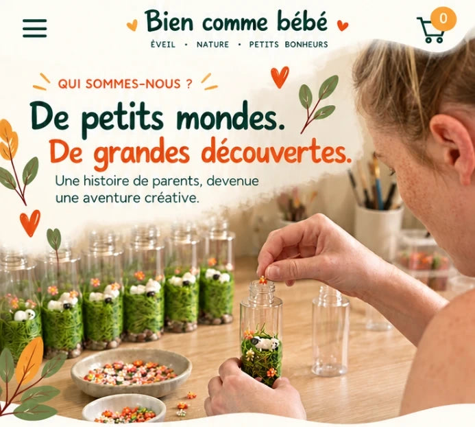 Alison remplit une petite bouteille sensorielle dans l'atelier